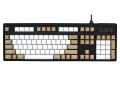 Max Keyboard Nighthawk Custom Mechanical Keyboard with brown / white color keycap / Front Side Printed and equipped with Cherry MX Brown Key Switches