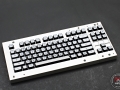 Max keyboard Custom White Translucent Top with Large Print + Symbols Modifiers Keycap Set