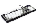 Max Keyboard Nighthawk Custom Mechanical Keyboard with white / grey color keycap / Front Side Printed and equipped with Cherry MX Brown Key Switches