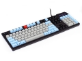 Max Keyboard Nighthawk Custom Mechanical Keyboard Blue with Grey Keycap, Front Side Printed and equipped with Cherry MX Brown Key Switches