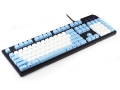 Max Keyboard Nighthawk Custom Mechanical Keyboard Blue with White Keycap, Front Side Printed and equipped with Cherry MX Brown Key Switches