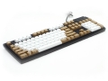 Max Keyboard Nighthawk Custom Mechanical Keyboard with brown / white color keycap / Front Side Printed and equipped with Cherry MX Brown Key Switches